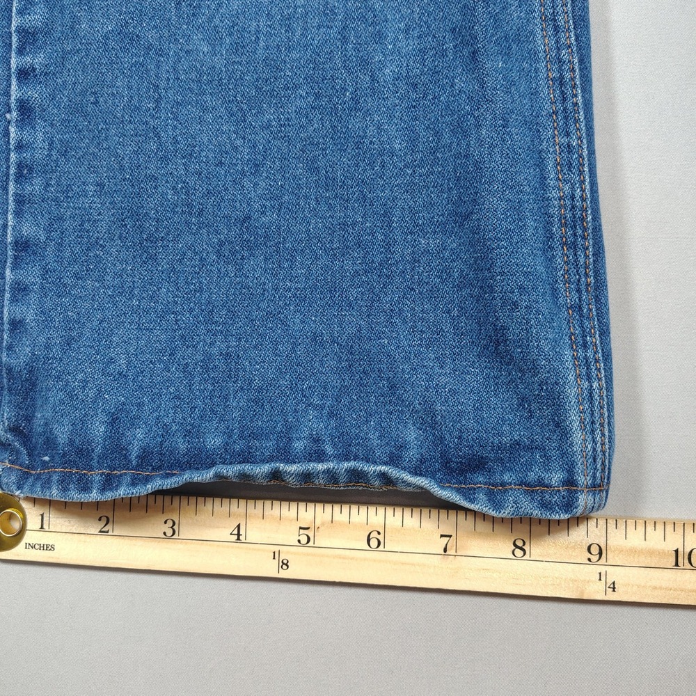 Wrangler Jeans Mens 33x30 Blue Slim Fit Flare Vintage 8161ONV Denim Made in USA - Picture 10 of 11